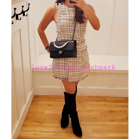 Zara Tweed Romper Jumper Jumpsuit XS Extra Small - Picture 9 of 11